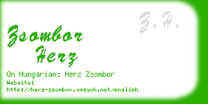 zsombor herz business card